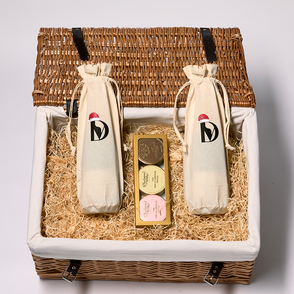6 bottle Di-vine hamper with Charbonel & Walker Chocolates