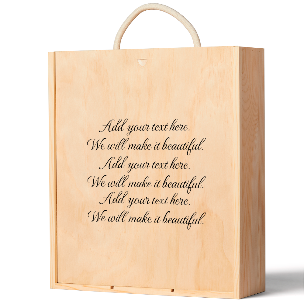 Personalised wooden wine box