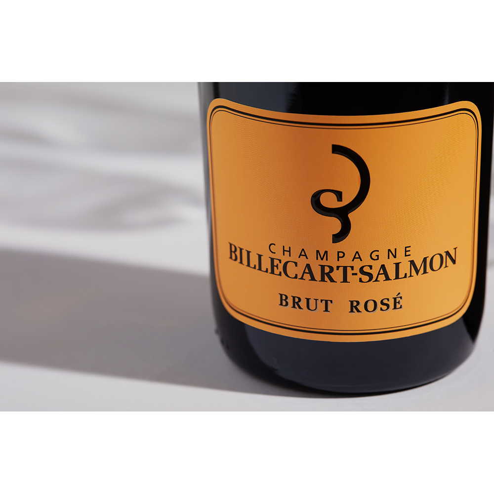 Billecart-Salmon Brut Rosé in a single bottle elevator box