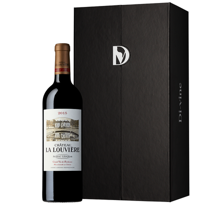 Chateau La Louviere Rouge 2015 Pessac Leognan in a single bottle elevator box