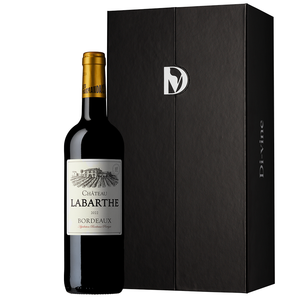 Chateau Labarthe Rouge 2022 in a single bottle elevator box