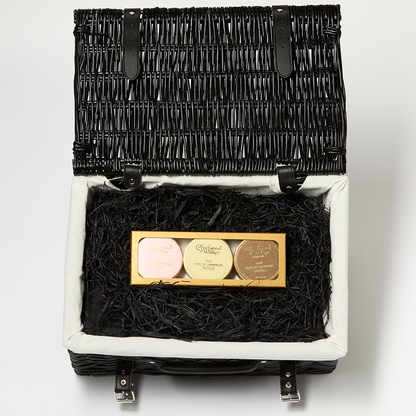2 bottle Di-vine English Sparkling hamper with  Charbonnel & Walker trio of Champagne truffles