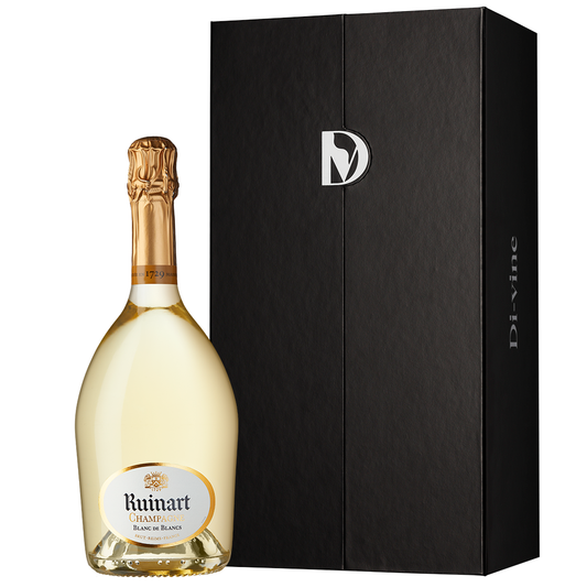 Ruinart Blanc de Blancs in a single bottle elevator box