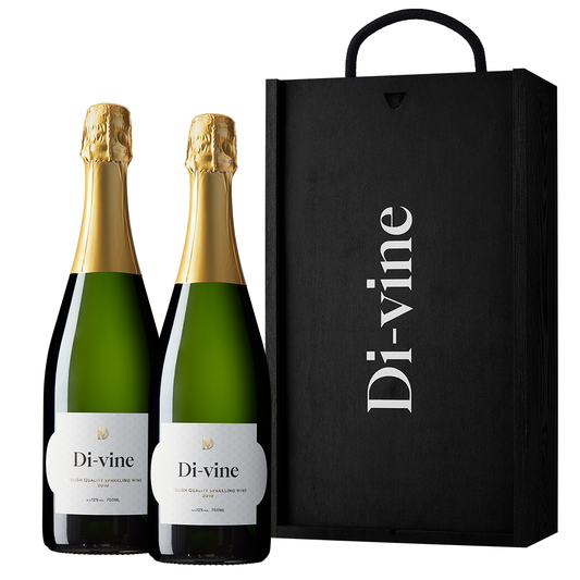 Di-vine English Sparkling double in a wooden gift box