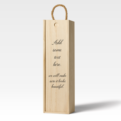Personalised wooden wine box